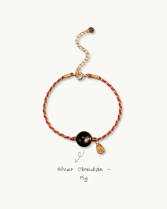 Chinese Zodiac Pig Bracelet, Bless Your 2026