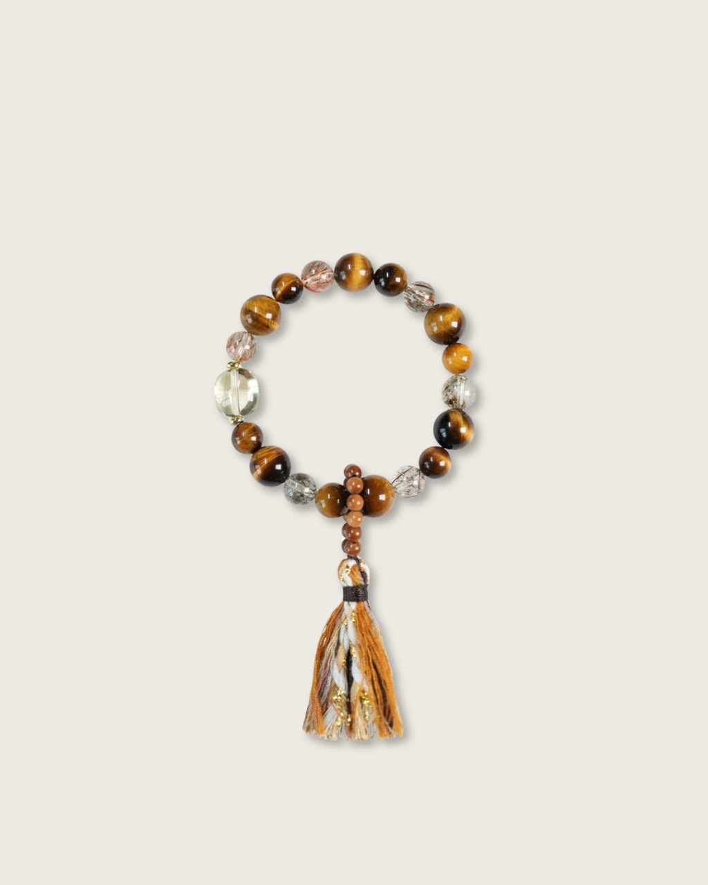Desert Ballad, Tiger Eye & Black Gold Super Seven Bracelet, Attract Wealth