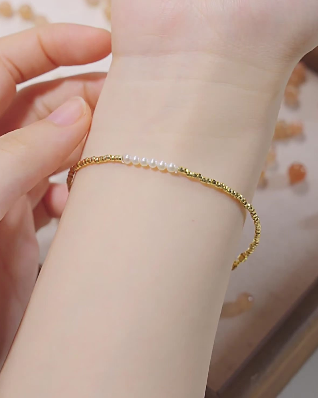 Layering Series, Pearl Drops Bracelet, Add a Glow