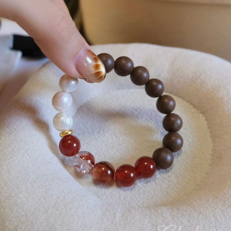 Herbal Incense Bracelet｜"New Year Blessings", Red Agate & Pepper Flower, Various Herbal Recipes Available