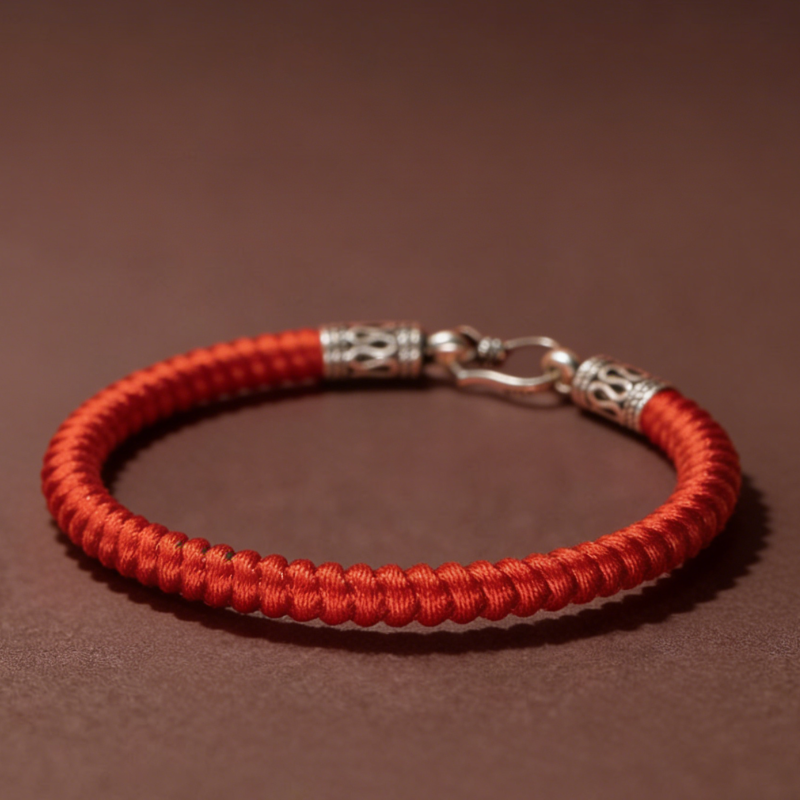 Red String Bracelet｜Tibetan Vajra Knot Bracelet - Handwoven Red Cord