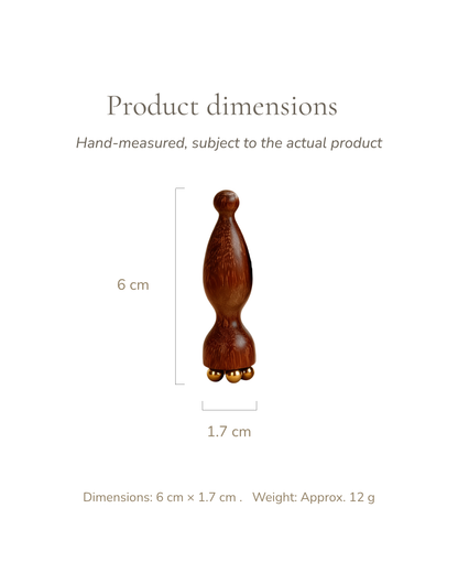 Lotus Pod Massage Tool - Wood & Brass, For Eyes