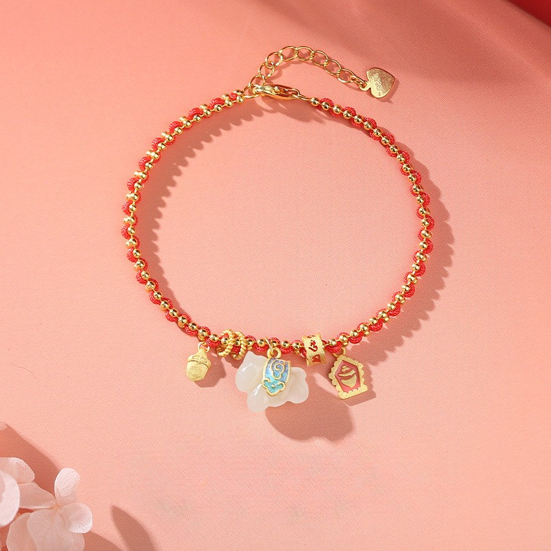 Red String Bracelet｜Nephrite Jade Horse 3 Styles for Luck Love & Wealth