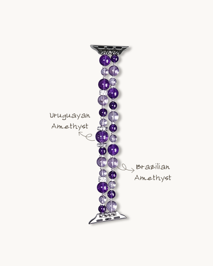 Purple Bubbles, Amethyst Watch Band, Sharpen Your Focus