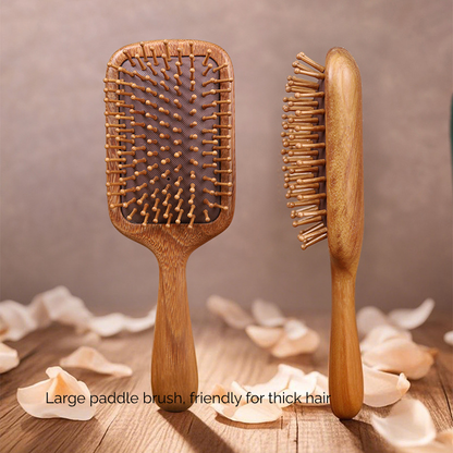 Paddle Cushion Comb | Natural Brazilian Ironwood for Head Meridian & Hair Care