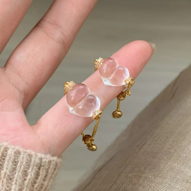 Gold-Plated 925 Silver｜ Peach Chain Ring