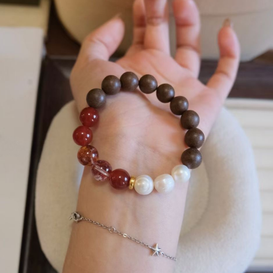Herbal Incense Bracelet｜"New Year Blessings", Red Agate & Pepper Flower, Various Herbal Recipes Available
