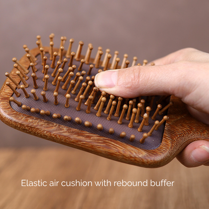 Paddle Cushion Comb | Natural Brazilian Ironwood for Head Meridian & Hair Care