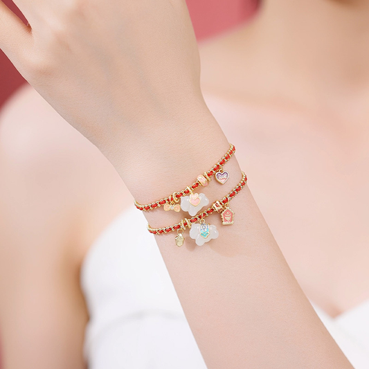 Red String Bracelet｜Nephrite Jade Horse 3 Styles for Luck Love & Wealth