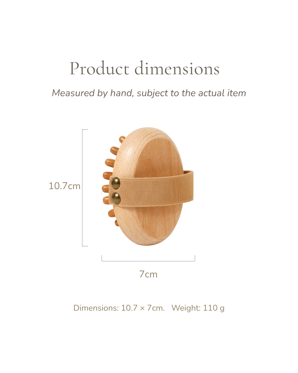 Body Meridian Pressure Brush - Wood, For Body Detox
