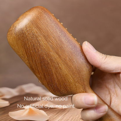 Paddle Cushion Comb | Natural Brazilian Ironwood for Head Meridian & Hair Care