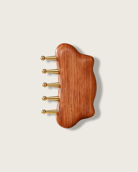 Cloud Meridian Brush - Wood & Brass, For Head