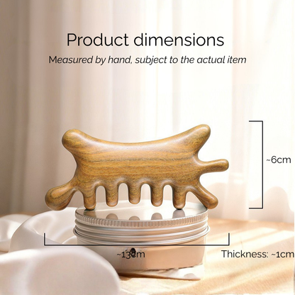 Massage Comb | Coral-Shaped - Natural Green Sandalwood Multi-Functional Comb