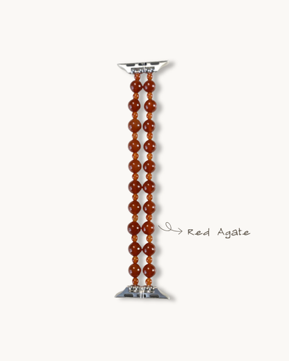 Radiant, Red Agate Watch Band, Attract Love & Confidence