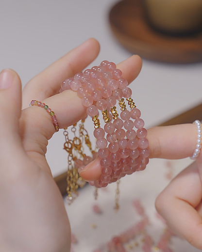 Everluck Rose Quartz Bracelet, Attract Love
