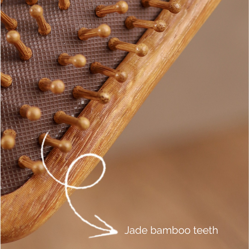 Paddle Cushion Comb | Natural Brazilian Ironwood for Head Meridian & Hair Care