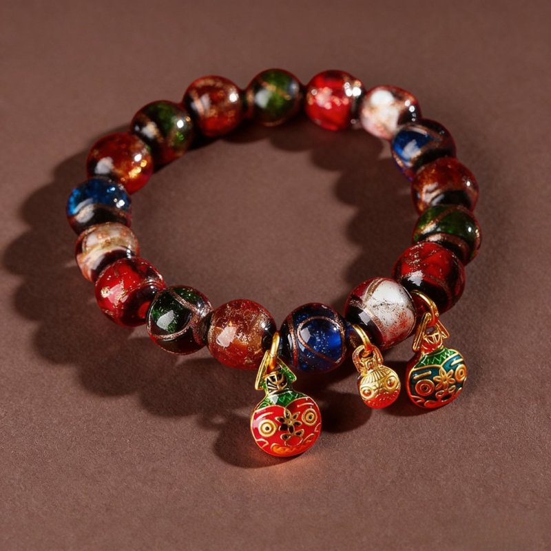 Wu Xing Treasure Bracelet - Handcrafted Ceramic Beads for Fortune, Balance & Protection