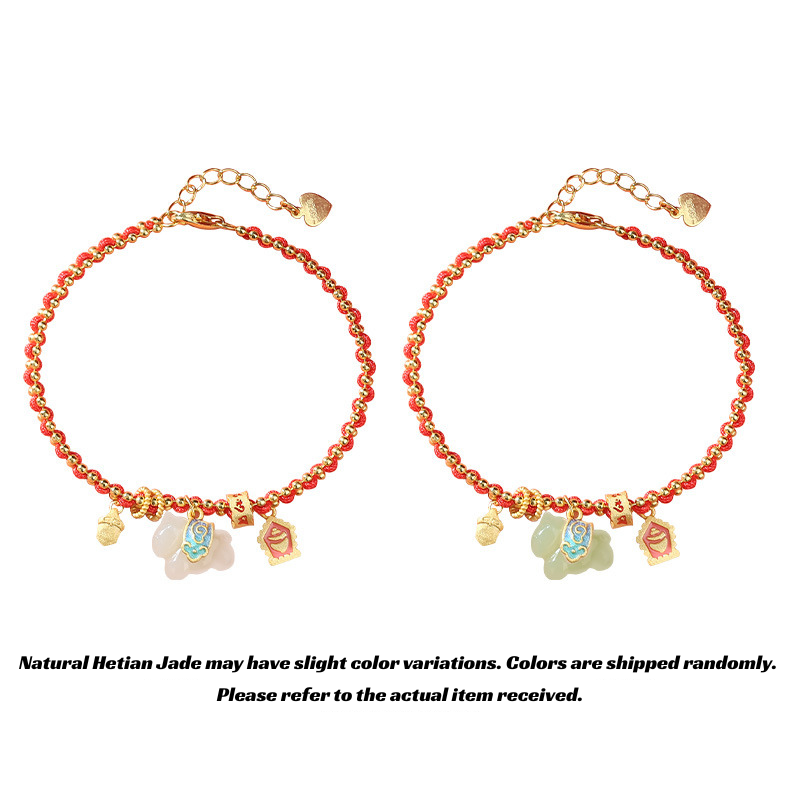 Red String Bracelet｜Nephrite Jade Horse 3 Styles for Luck Love & Wealth