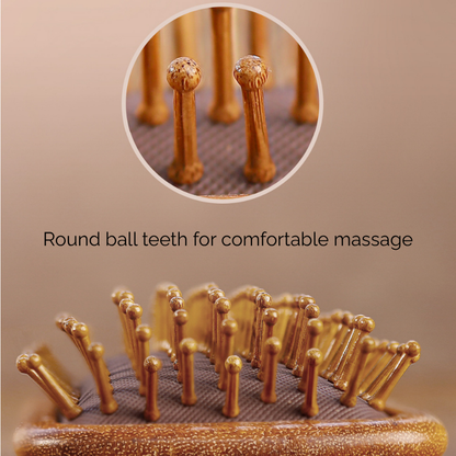 Paddle Cushion Comb | Natural Brazilian Ironwood for Head Meridian & Hair Care