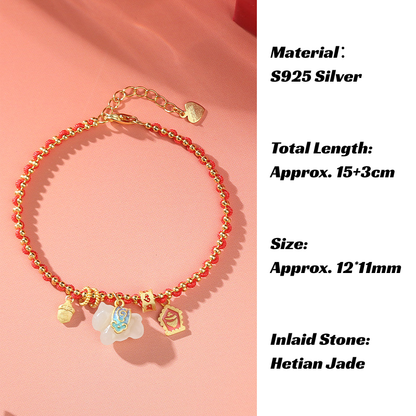 Red String Bracelet｜Nephrite Jade Horse 3 Styles for Luck Love & Wealth