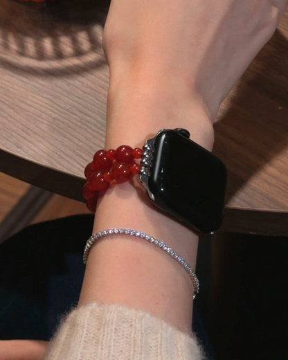 Radiant, Red Agate Watch Band, Attract Love & Confidence