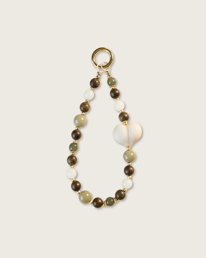 Phone Charm, Forest Messenger, Wood & Jade, Ground Your Energy