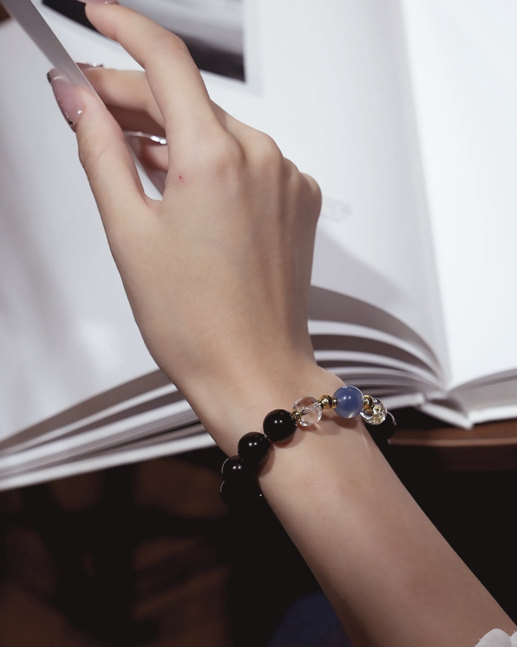 Timeless Fortune, Obsidian & Sugar Agate Bracelet, Protect Your Energy