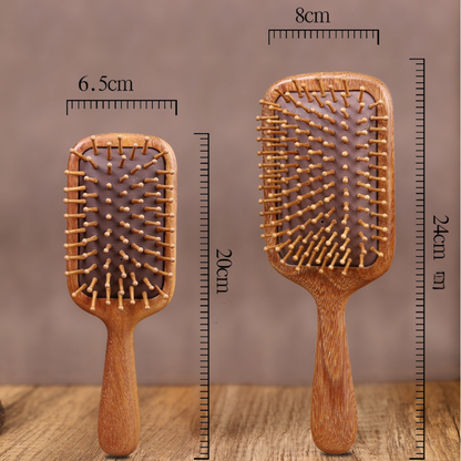 Paddle Cushion Comb | Natural Brazilian Ironwood for Head Meridian & Hair Care
