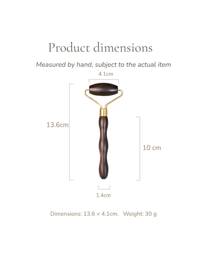 Gua Sha Roller - Wood & Brass, For Facial Lifting Massage