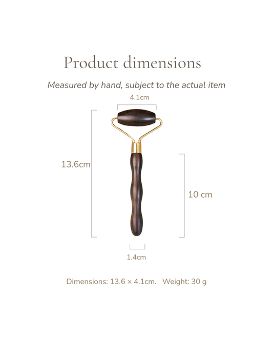 Gua Sha Roller - Wood & Brass, For Facial Lifting Massage