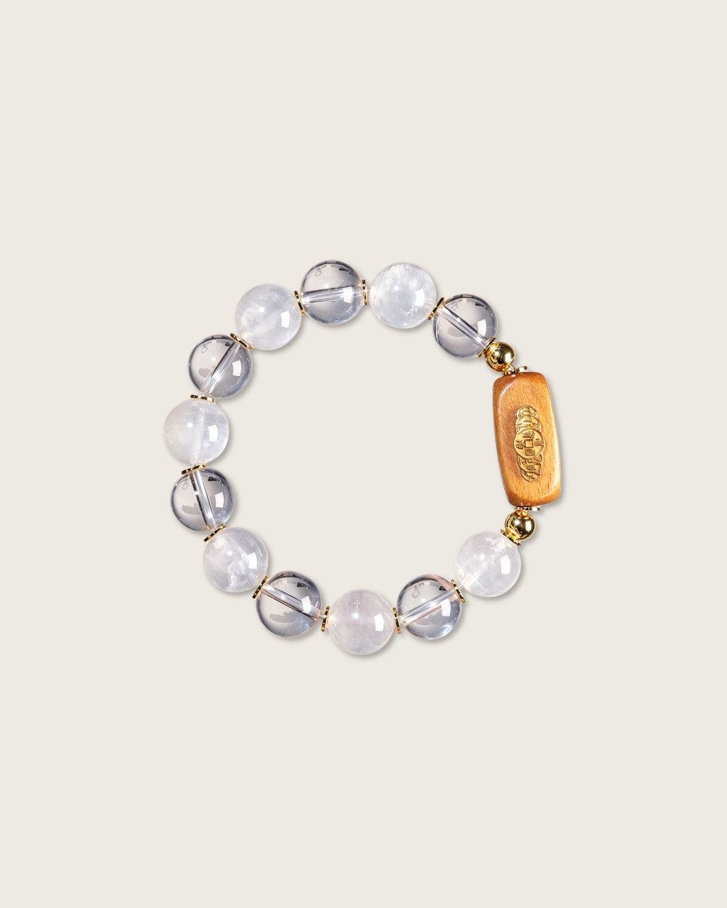 Moonlit Sea, Clear Quartz & Moonstone Bracelet, Calm Your Mind