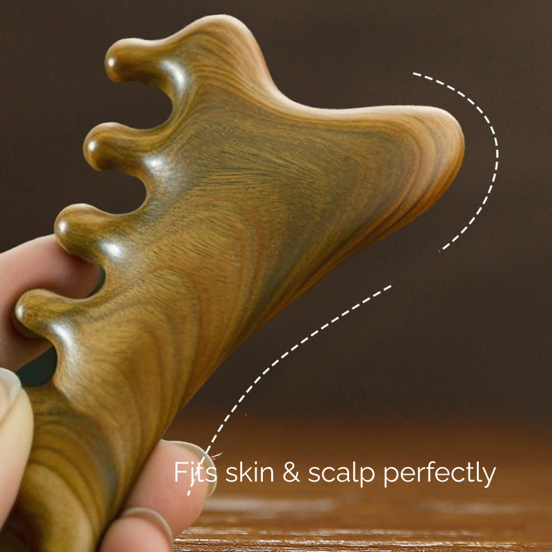 Meridian Massage Comb | Face & Scalp Gua Sha Tool for Lymphatic Drainage