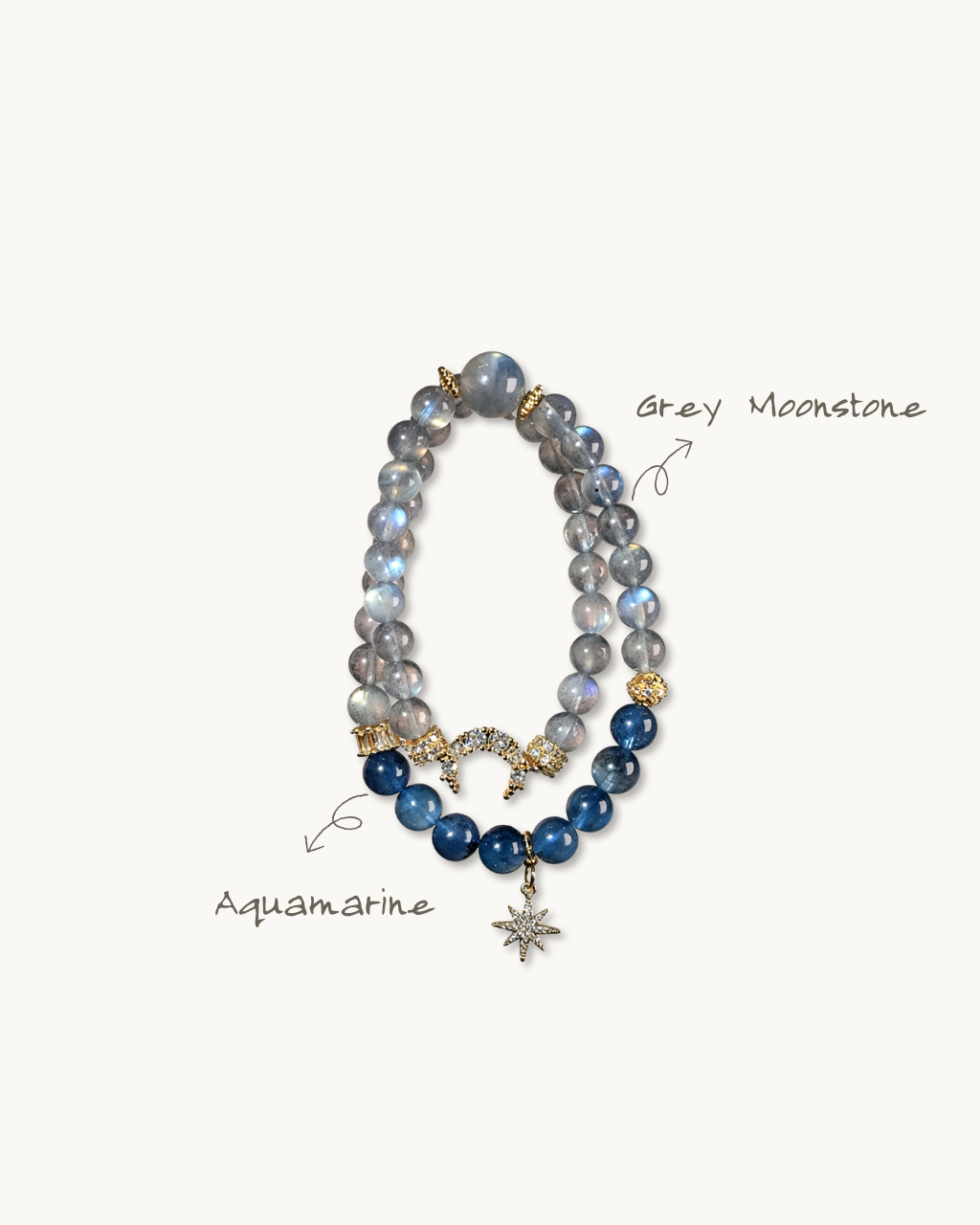 Starlit Horizon, Multi-Wrap Moonstone Bracelet, Ease Your Emotions