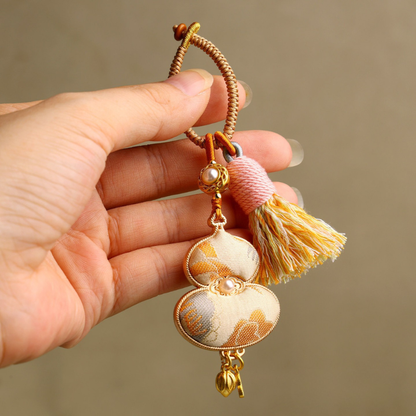 Embroidered Gourd Charm | Classic Symbol of Good Fortune with Braided Tassel
