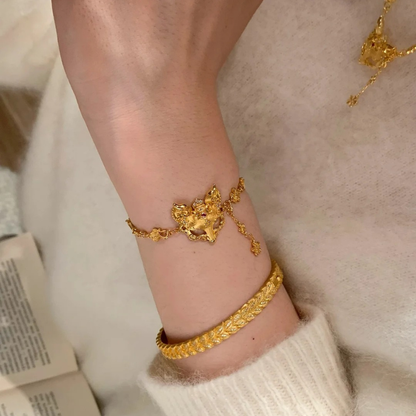 Gold-Plated 925 Silver｜Nine-Tailed Fox Bracelet - Talisman of Charm, Wisdom & Mysterious Blessings