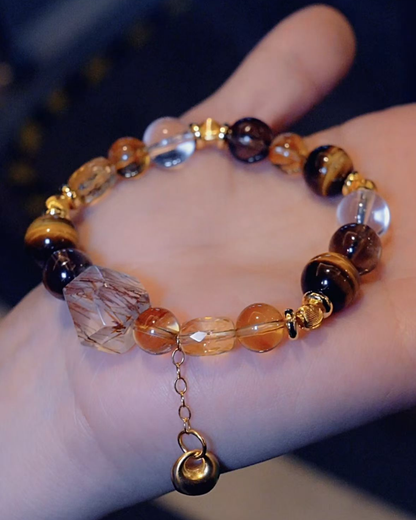 Wealth Vault, Tiger Eye & Citrine Bracelet, Build Your Fortune
