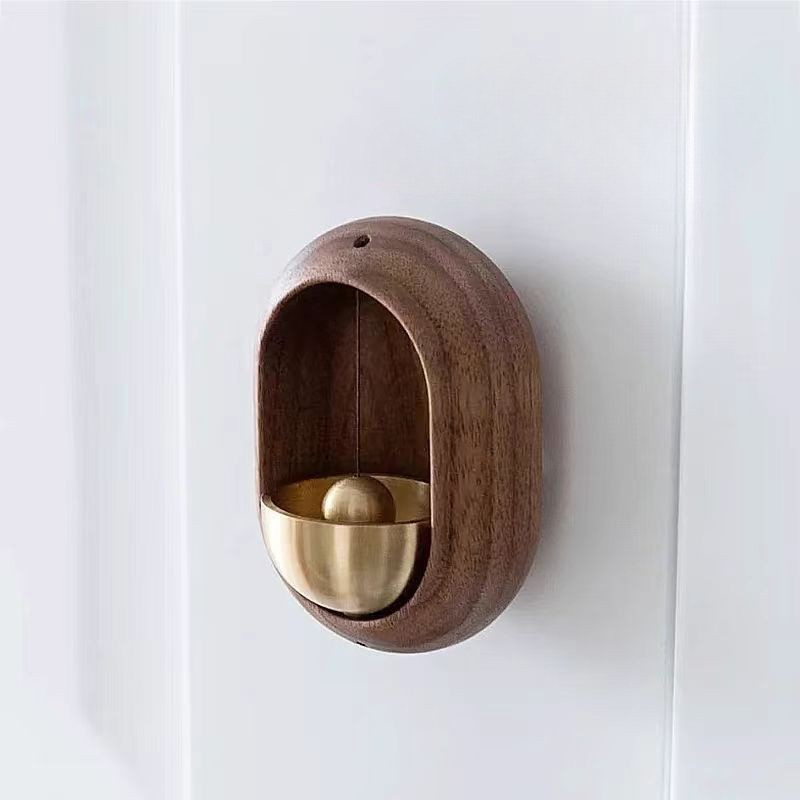 Oval Solid Wood Door Chime | Feng Shui Entryway Energy Tool