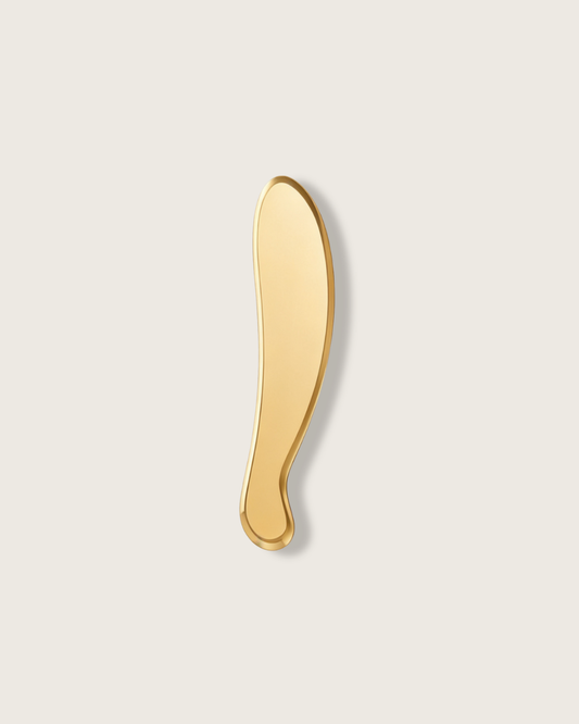 Hufu Gua Sha Board - Brass, For Face & Body