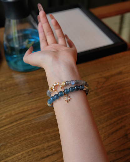 Starlit Horizon, Multi-Wrap Moonstone Bracelet, Ease Your Emotions