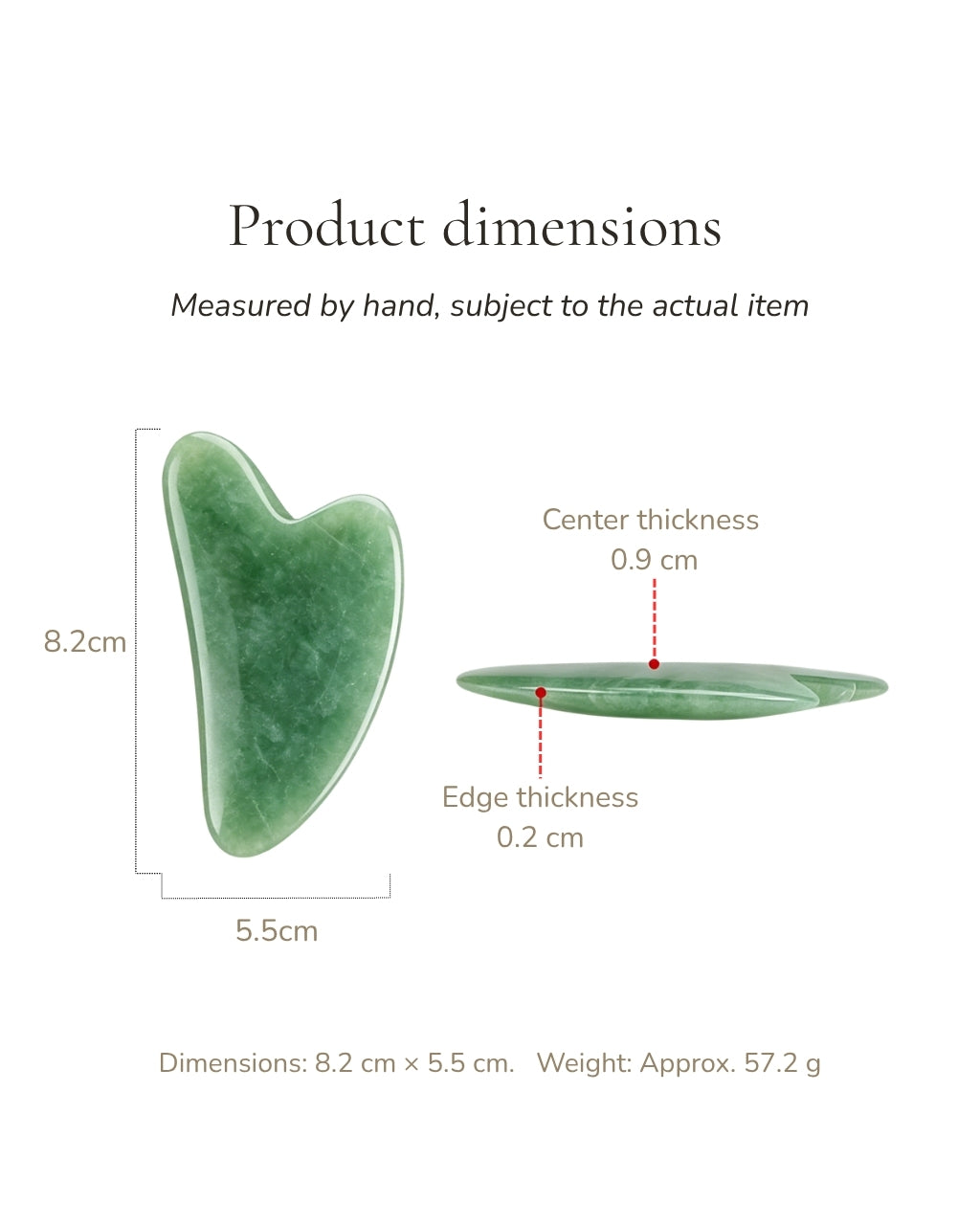 3D Green Aventurine Gua Sha Tool