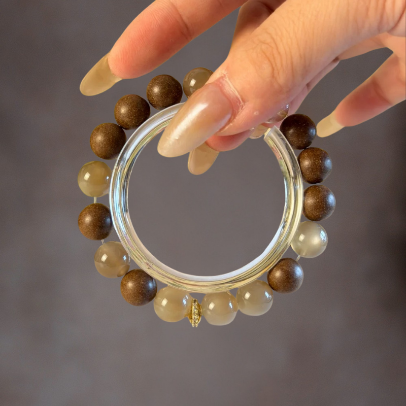 Herbal Incense Bracelet｜"Milky Moonstone", Intuition & Calm, Various Herbal Recipes Available