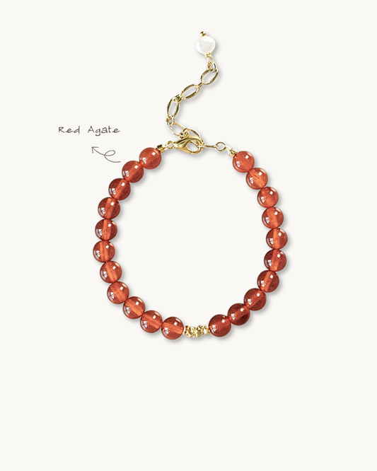 Everluck Red Agate Bracelet, Lucky Shift