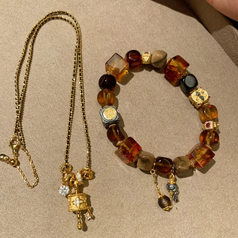 Gold-Plated 925 Silver｜Prayer Wheel Bracelet