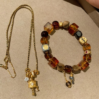 Gold-Plated 925 Silver｜Prayer Wheel Bracelet
