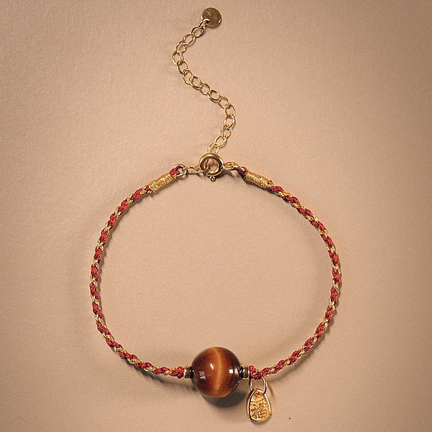 2026 Year of the Horse Red String Bracelet for「Dog」| Blessed “Fu” Charm