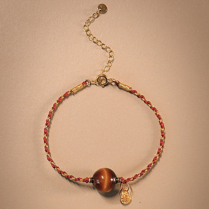 2026 Year of the Horse Red String Bracelet for「Dog」| Blessed “Fu” Charm
