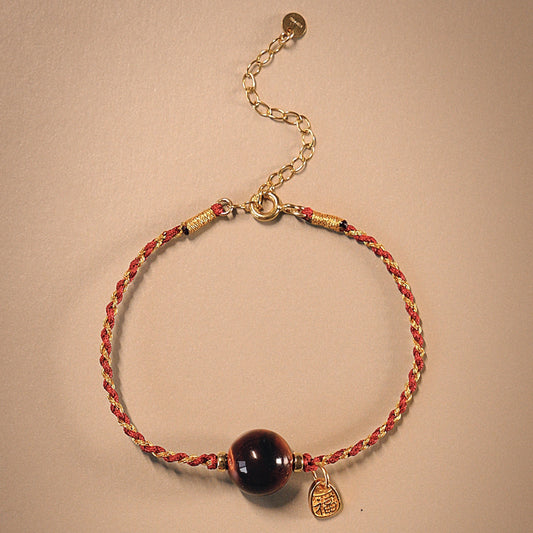 2026 Year of the Horse Red String Bracelet for「Snake」| Blessed “Fu” Charm