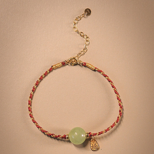 2026 Year of the Horse Red String Bracelet for「Dragon」| Blessed “Fu” Charm