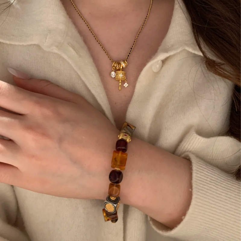 Gold-Plated 925 Silver｜Prayer Wheel Bracelet