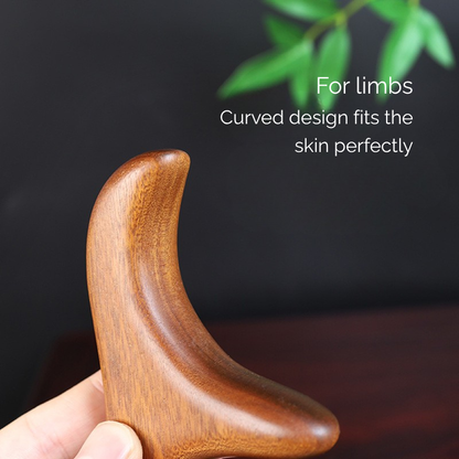Acupressure Comb | Triangle Bird - Natural Golden Sandalwood Multi-Functional Tool for Acupoint & Meridian Massage